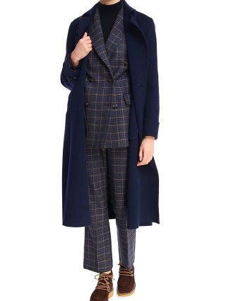 Синее  пальто WEEKEND MAX MARA: фото 3 - Invogue